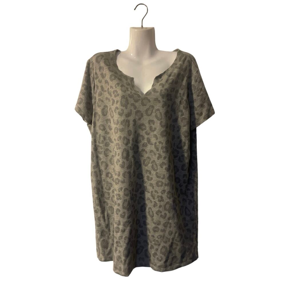Mudpie V-Neck French Terry Short Sleeve Dress Size Medium Streetwear Casual